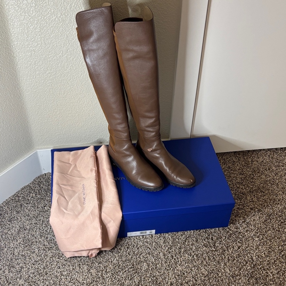 Stuart Weitzman Over the knee City Boot Brown Over the Knee Boots